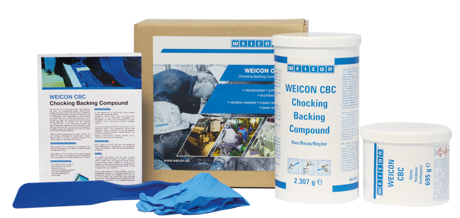 WEICON CBC 环氧浇铸灌封树脂 | aluminium-filled epoxy resin system for casting  and gap compensation, ABS-certified